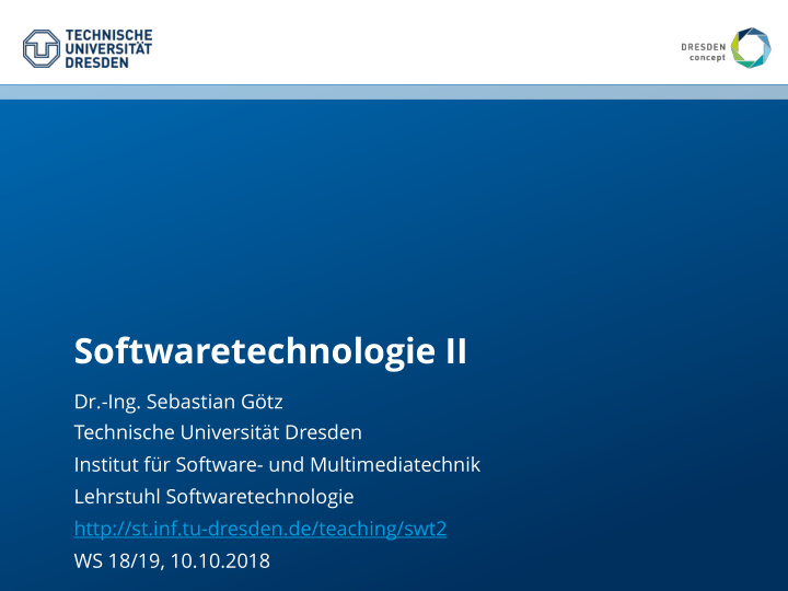 softwaretechnologie ii