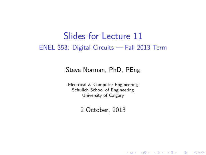 slides for lecture 11