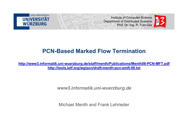 pcn based marked flow termination