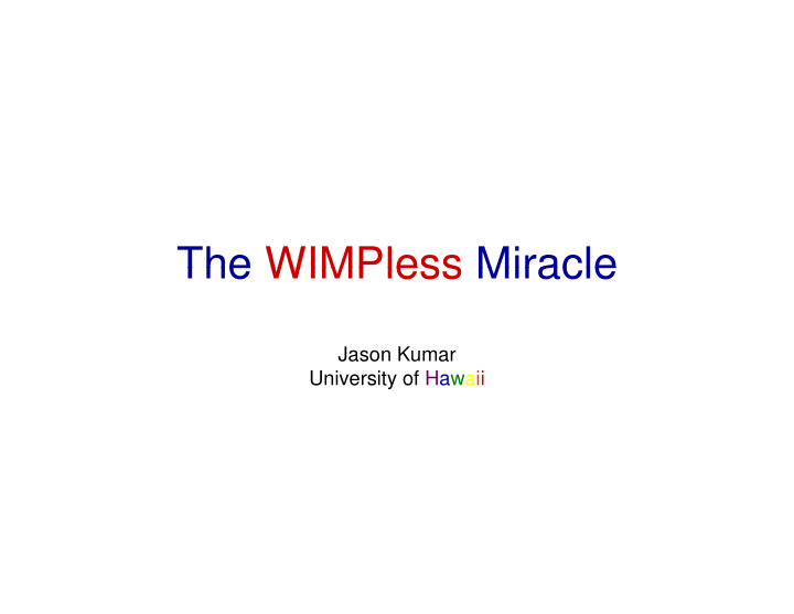 the wimpless miracle the wimpless miracle
