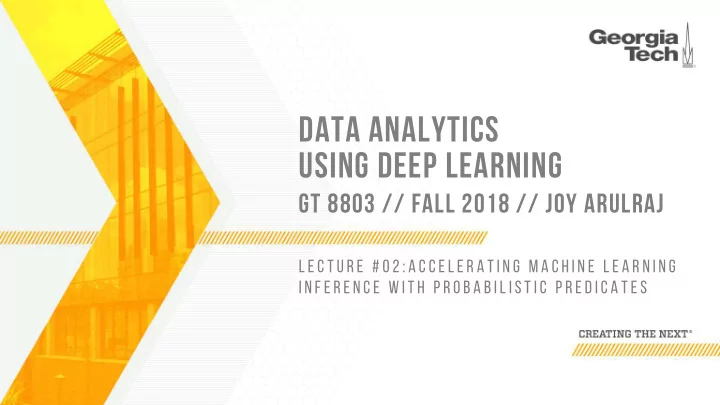 data analytics using deep learning