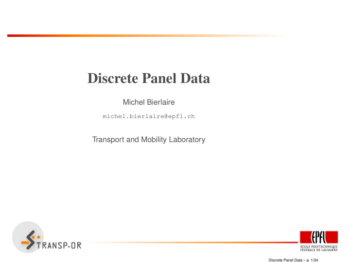 discrete panel data