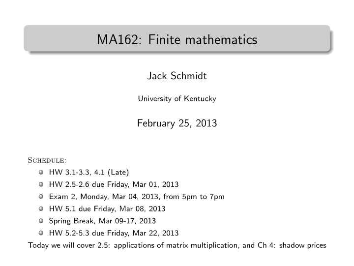 ma162 finite mathematics