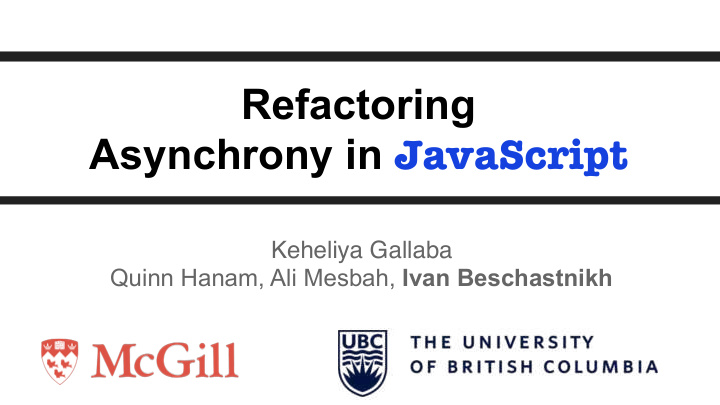 refactoring asynchrony in javascript