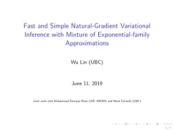 Fast and Simple Natural-Gradient Variational  Inference with Mixture of Exponential-family