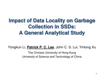 A General Analytical Study Yongkun Li, Patrick P. C. Lee , John C. S. Lui, Yinlong Xu  The Chinese