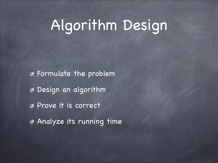 algorithm design