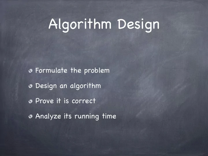 algorithm design