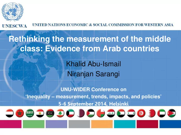 rethinking the measurement of the middle class evidence