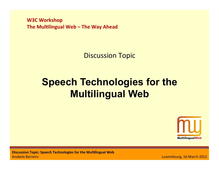 multilingual web
