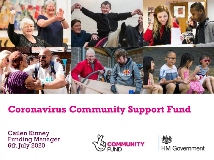 coronavirus community support fund