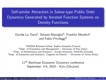 Self-similar Attractors in Solow-type Public Debt  Dynamics Generated by Iterated Function Systems
