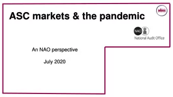 ASC markets &amp; the pandemic  An NAO perspective  July 2020  The exam questions  What has