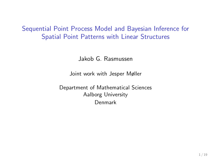 sequential point process model and bayesian inference for