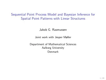 Sequential Point Process Model and Bayesian Inference for  Spatial Point Patterns with Linear