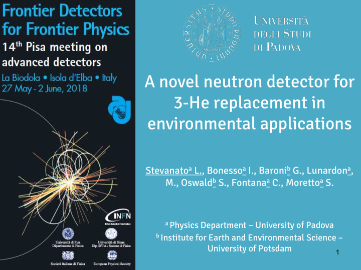 a novel neutron detector for 3 he replacement in