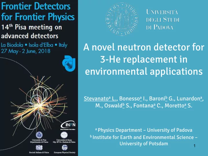 a novel neutron detector for 3 he replacement in