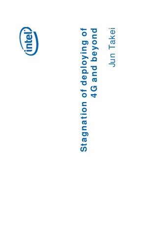 Stagnation of deploying of  Stagnation of deploying of  Jun Takei  4 G and beyond  Are you using