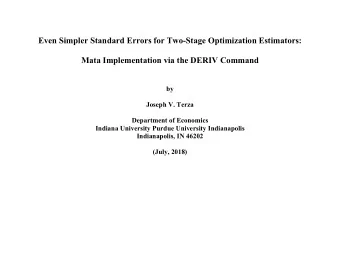 Even Simpler Standard Errors for Two-Stage Optimization Estimators:  Mata Implementation via the