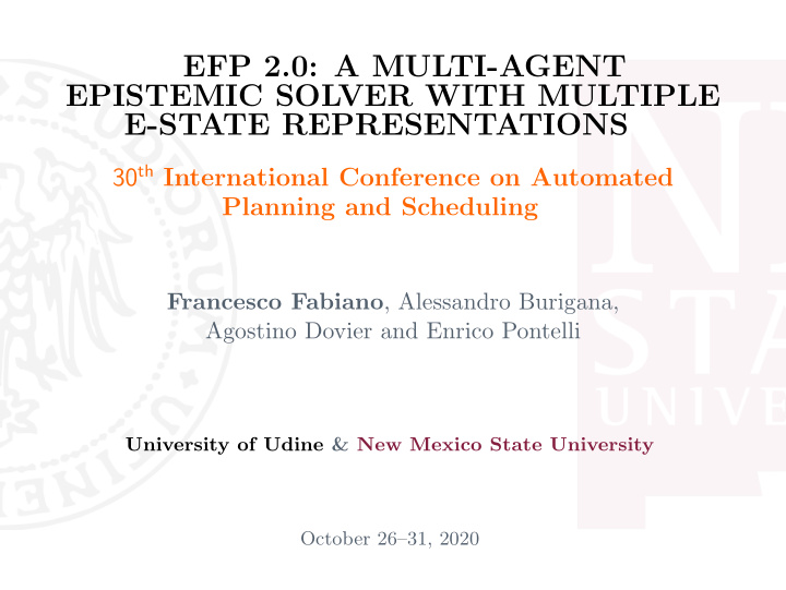 efp 2 0 a multi agent epistemic solver with multiple e