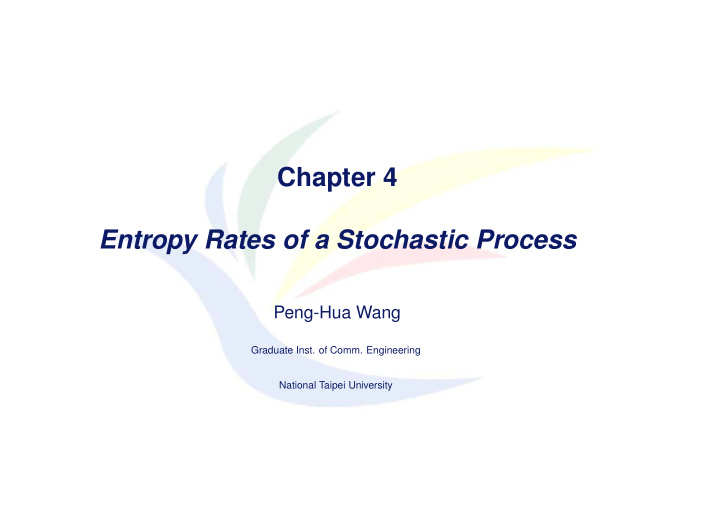 chapter 4 entropy rates of a stochastic process