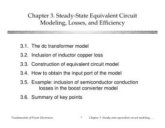 Chapter 3. Steady-State Equivalent Circuit  Modeling, Losses, and Efficiency  3.1. The dc