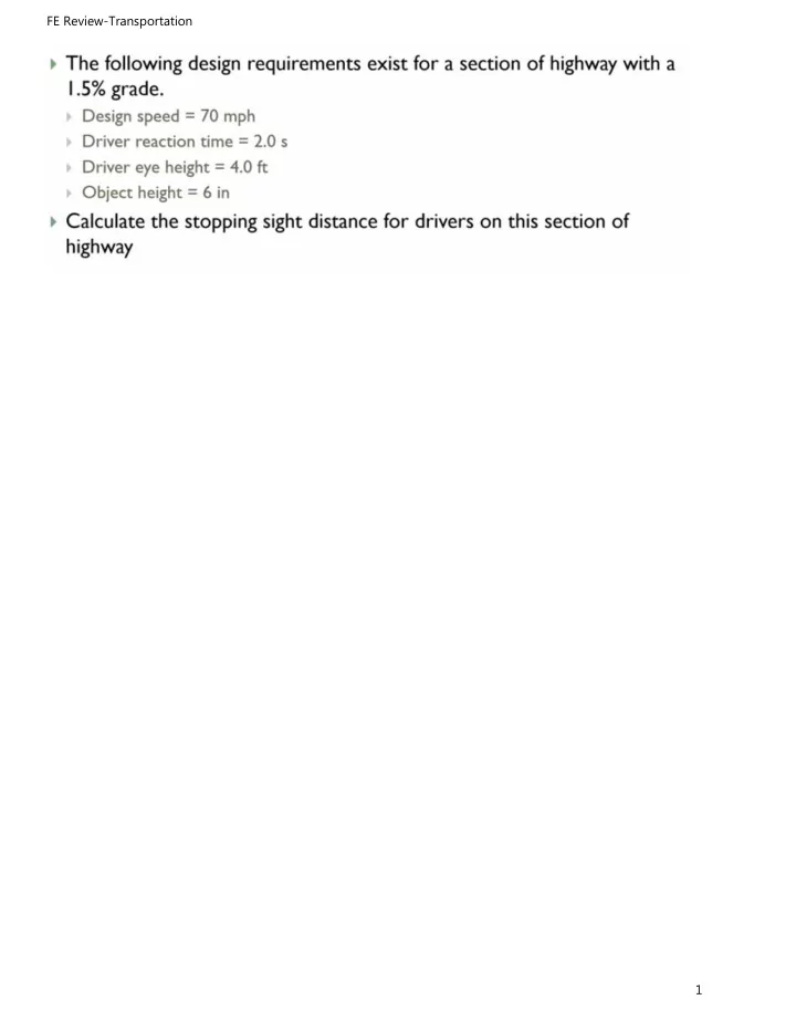 fe review transportation 1 fe review transportation 2 fe
