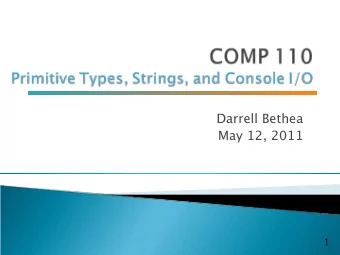 Darrell Bethea  May 12, 2011  1  Homework 0 due tonight  Grades will be posted on Blackboard