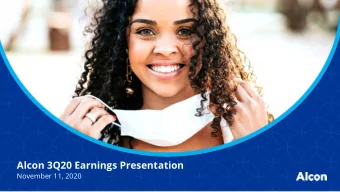 Alcon Earnings  Alcon 3Q20 Earnings Presentation  November 11, 2020  Business Use Only | 1  Legal