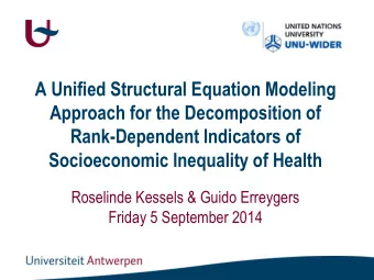A Unified Structural Equation Modeling  Approach for the Decomposition of  Rank-Dependent