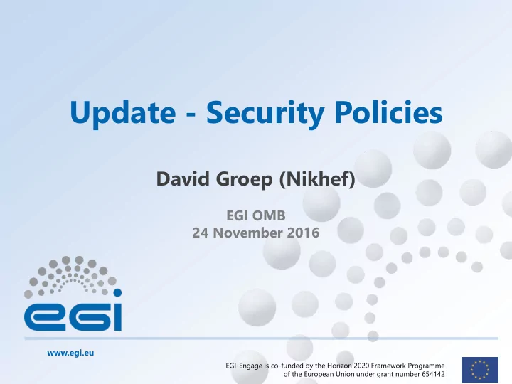 update security policies