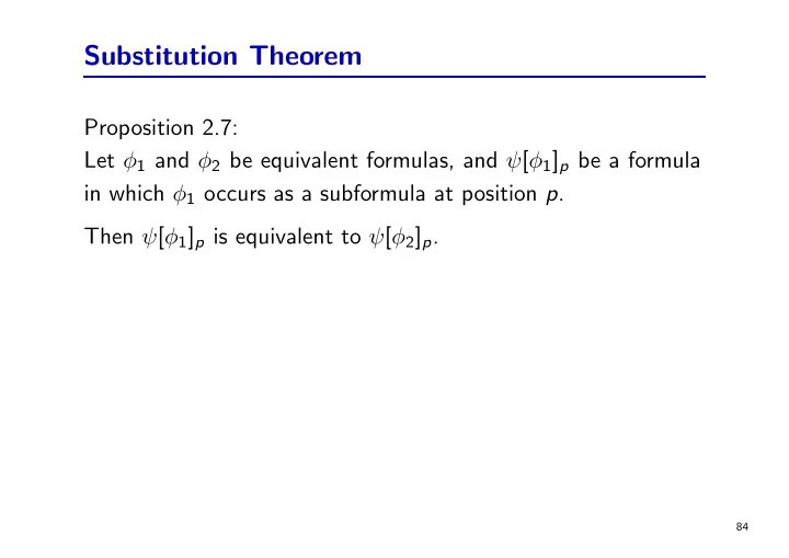 substitution theorem