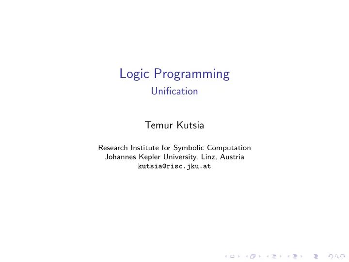 logic programming