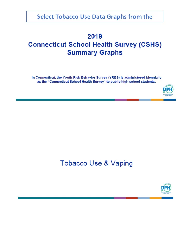 select tobacco use data graphs from the