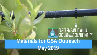 Materials for GSA Outreach  Materials for GSA Outreach  May 2019  May 2019  GSP Topics &amp;