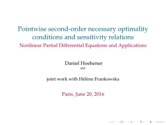 Pointwise second-order necessary optimality  conditions and sensitivity relations  Nonlinear