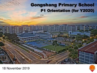 Primary 1 Orientation  18 November 2019  Emergency Exit from  Multi-Purpose Hall  SC 8  SC 7  Stage
