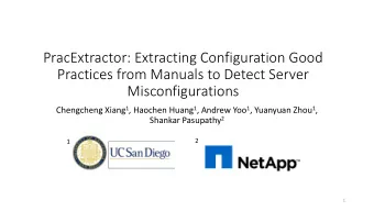 PracExtractor: Extracting Configuration Good  Practices from Manuals to Detect Server