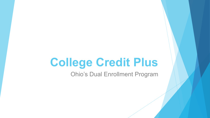 college credit plus