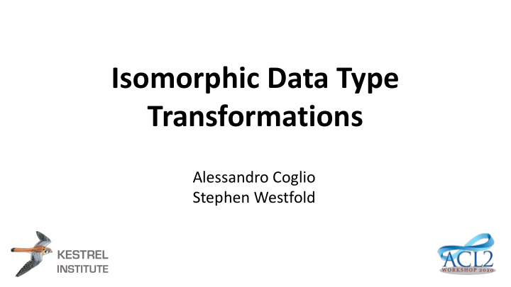 isomorphic data type transformations