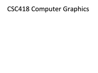 CSC418 Computer Graphics  Im not Professor Karan Singh  Course web site (includes course