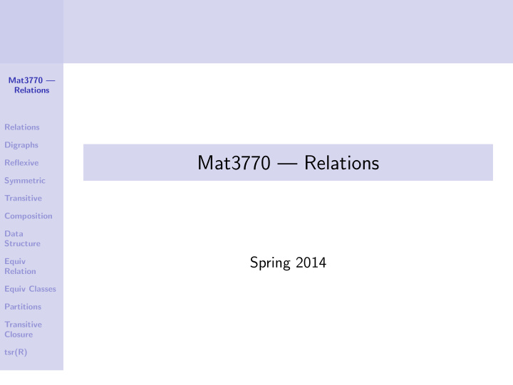mat3770 relations