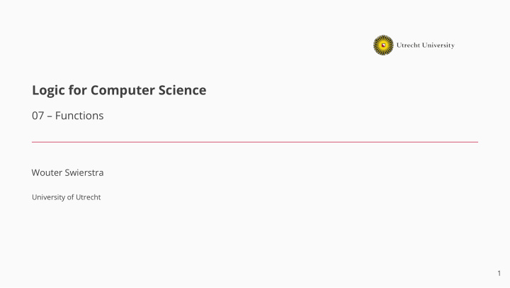 logic for computer science