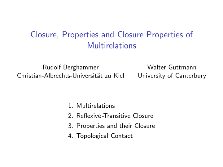 closure properties and closure properties of