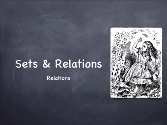 Sets &amp; Relations  Relations  Relations: Basics  More commonly written as: x Likes y, x  y ,