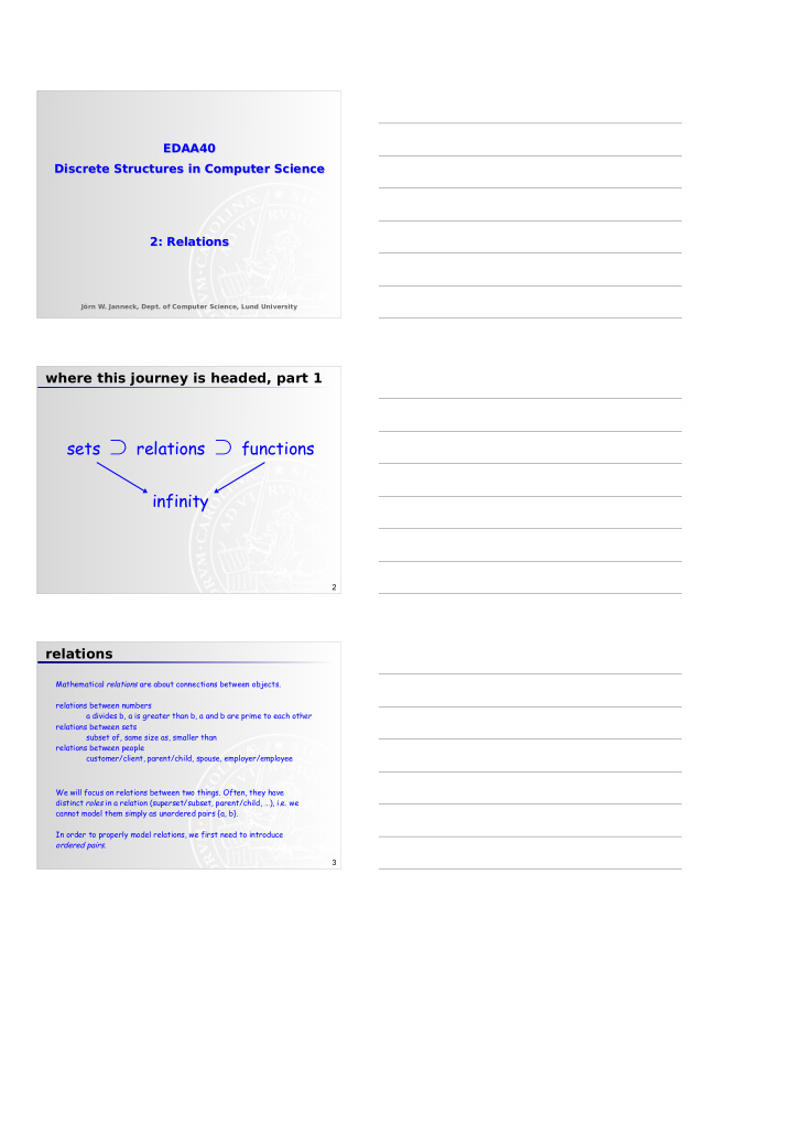 edaa40 edaa40 discrete structures in computer science