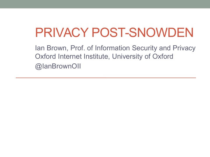 privacy post snowden