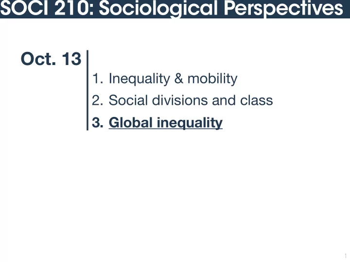 soci 210 sociological perspectives