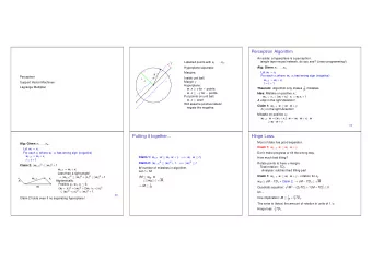 Perceptron Algorithm  An aside: a hyperplane is a perceptron.  (single layer neural network, do you