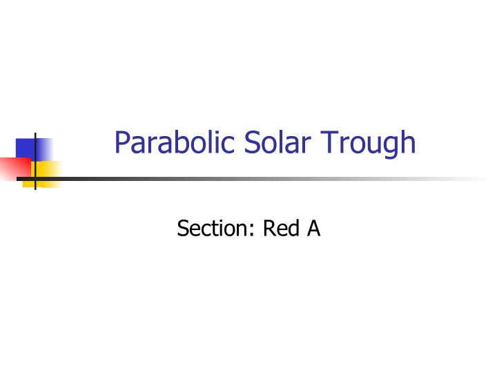 parabolic solar trough